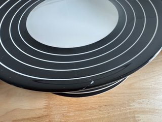 Vajilla Completa Negra y Blanca