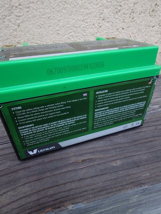 Bateria de litio para moto.