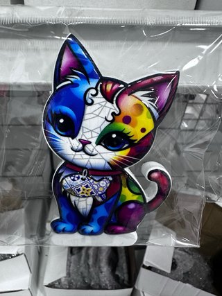 Imán gato colorido
