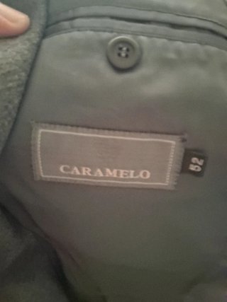 Traje 3 piezas hombre negro/rojo años 90/00