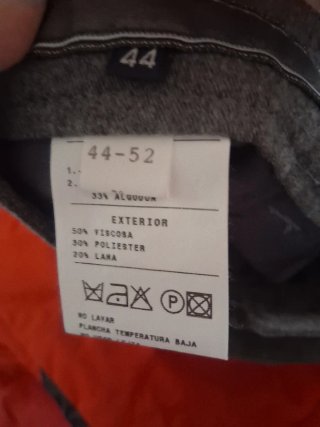 Traje 3 piezas hombre negro/rojo años 90/00