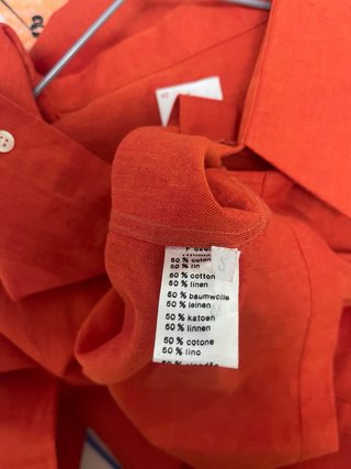 Camicia uomo Lacoste misto lino collo 42
