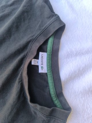 Camiseta Lacoste básica verde talla S