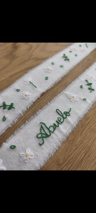 Cintas de ramo/bautismo personalizadas
