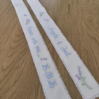 Cintas de ramo/bautismo personalizadas