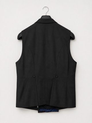 Chaqué Negro con Chaleco a Cuadros