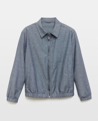 Cazadora Lino Hombre Azul Marino Dustin