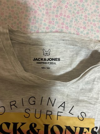 Camiseta Jack & Jones Surf Hawaii Gris
