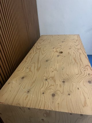 Mueble contrachapado de pino con ruedas 170x80x80