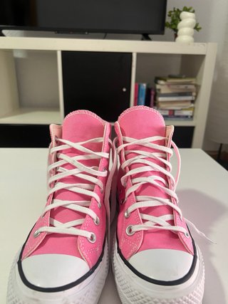 Zapatillas Converse plataforma rosas