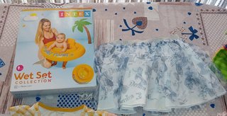 Ropa Bebé Vestidos/Bodys+Falda+Flotador Intex