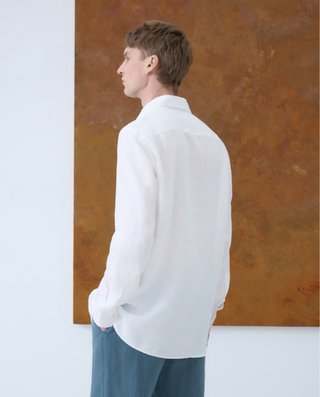 Camisa Lino Blanca Emidio Tucci Hombre