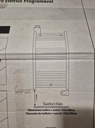 Toallero eléctrico negro nuevo