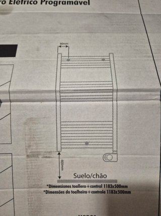 Toallero eléctrico negro nuevo