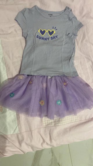 Vestito bimba KIABI gonna tulle fiori