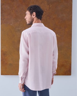 Camisa Lino Rosa Hombre Emidio Tucci Talla XXL