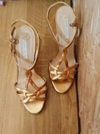 Sandalias Pura López Piel Dorada Fiesta/Boda