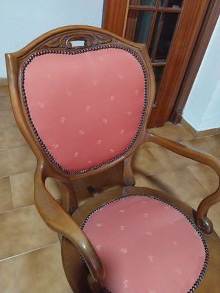 Silla mecedora antigua madera maciza