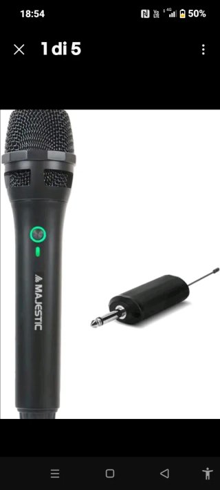Microfono Wireless Majestic Nero
