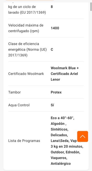 Lavadora AEG Lavamat Protex 8kg