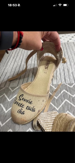 Alpargatas cuña hechas en España
