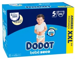 Caja Pañales Dodot Bebé Seco T5 (152 u)