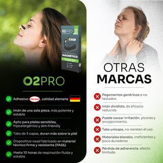 O2PRO Dilatador Nasal Magnético 30 Días