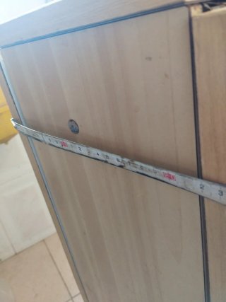 Mesa cocina plegable madera compacta
