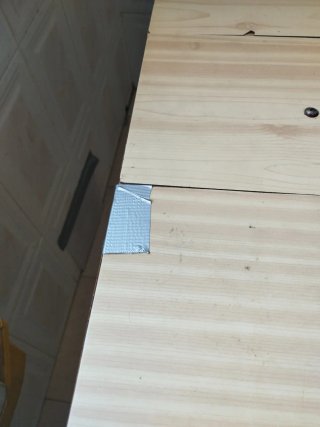 Mesa cocina plegable madera compacta