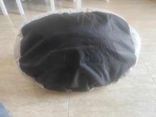 Bolso para mascotas gris y cama