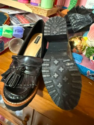 Zapatillas negras tacón plataforma