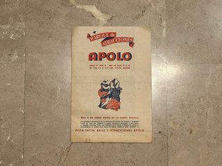 Cartel Parque Atracciones Apolo Barcelona