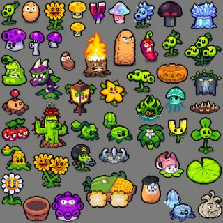 Imanes/Llavero Plants VS Zombies Pixel Art