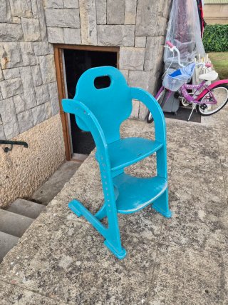 Silla Triptrap madera azul