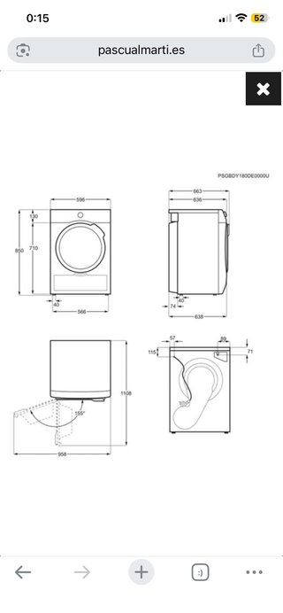 Secadora Electrolux Bomba Calor 8kg
