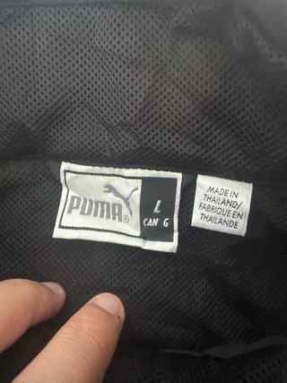 Puma Anorak cortavientos negro estilo utility L