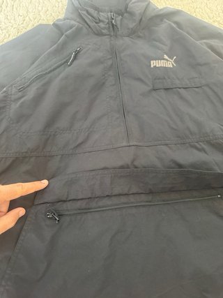 Puma Anorak cortavientos negro estilo utility L