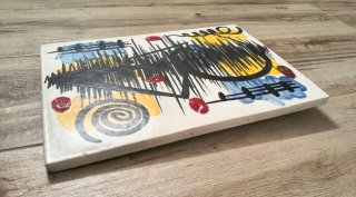 DIPINTO INFORMALE COMPOSIZIONE ASTRATTA Ceramica