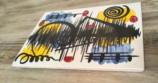DIPINTO INFORMALE COMPOSIZIONE ASTRATTA Ceramica