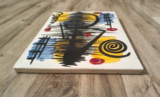 DIPINTO INFORMALE COMPOSIZIONE ASTRATTA Ceramica