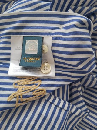 Camisa La Martina Rayas Azul/Blanco