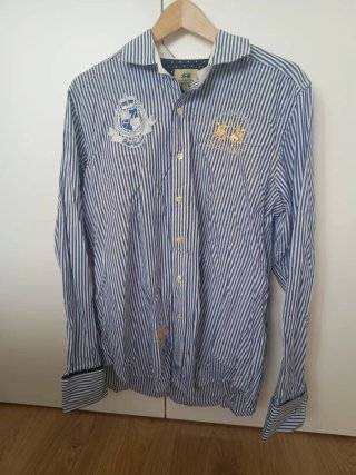 Camisa La Martina Rayas Azul/Blanco