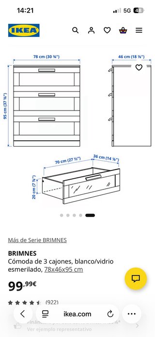 Armario y cómoda IKEA BRIMNES blancos