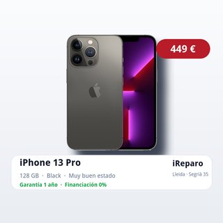 iPhone 13 Pro 128 GB Grafito