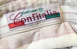 Camisa Confitalia Estampada Beige y Morado