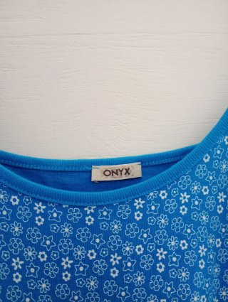 Vestito ONYX fantasia floreale blu Nuovo