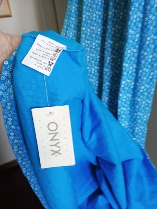 Vestito ONYX fantasia floreale blu Nuovo