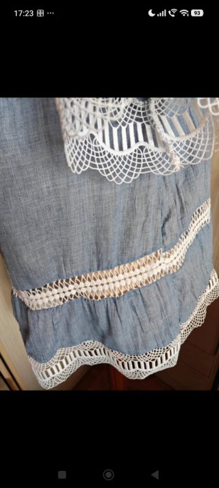 Blusa azul encaje talla XL