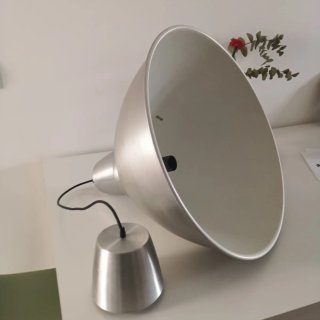 Lámpara moderna de techo metal plateada