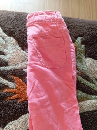 Pantalón niña rosa pana